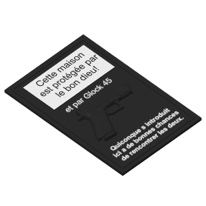 Aperçu du modèle de plaque imprimée en 3D